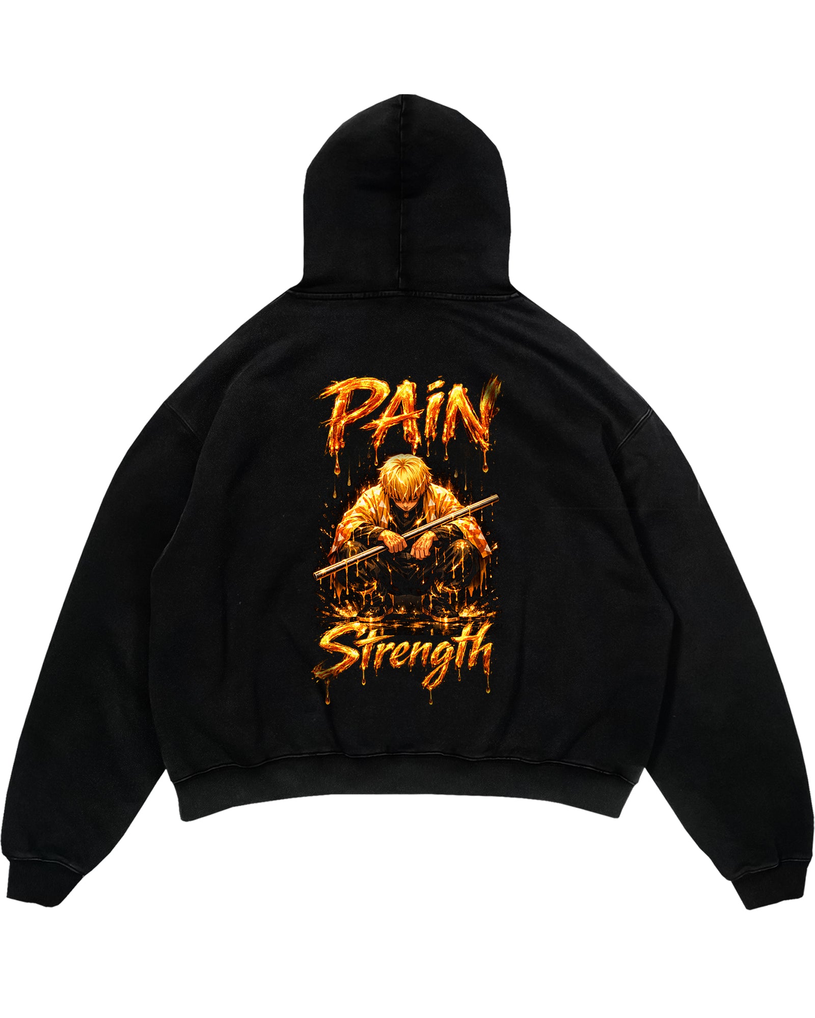Pain Is Strength (Backprint) Oversized Hoodie