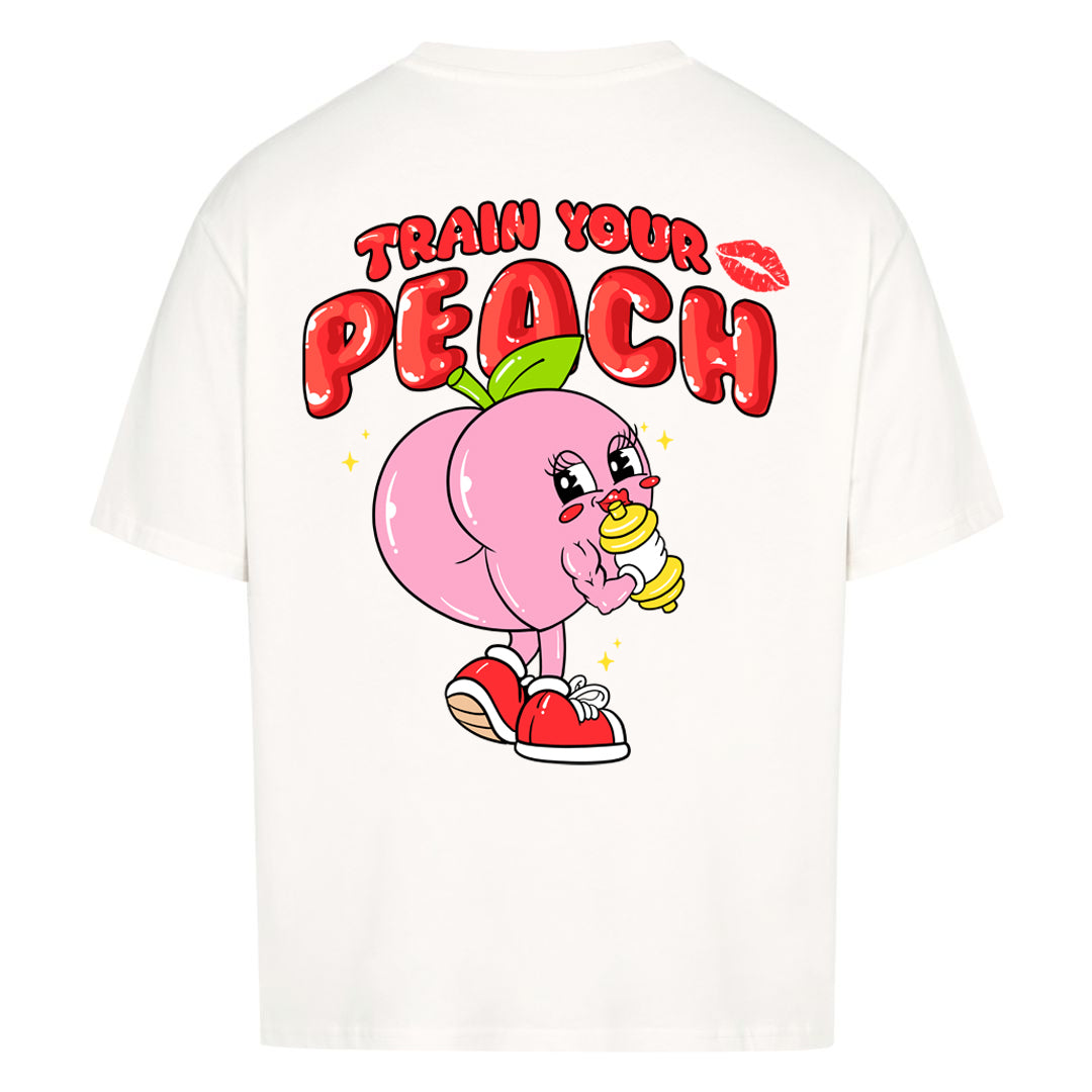 Train your Peach Oversized (Backprint) Shirt