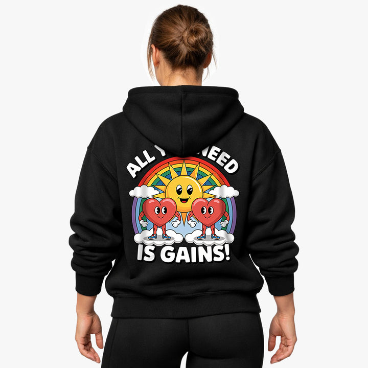 All you need Oversized (Backprint) Hoodie