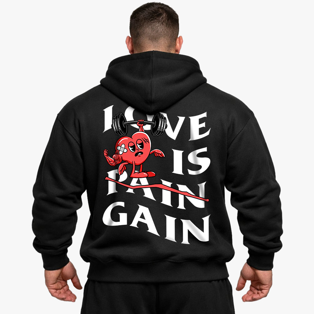Love is Gain Oversized (rugafdruk) hoodie