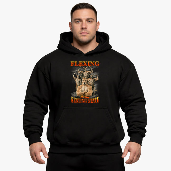 Flexing Is My Resting State Oversized Hoodie