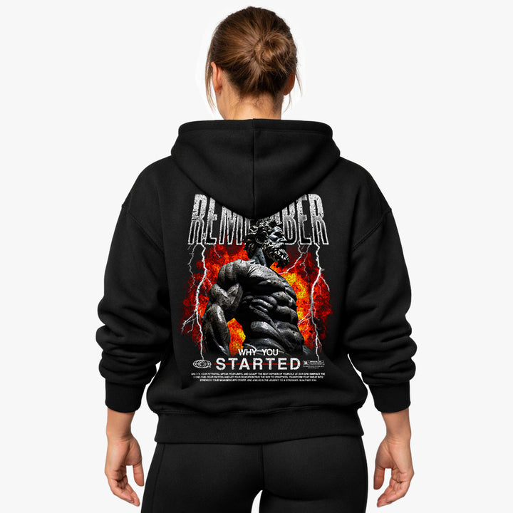 Remember Why (backprint) Oversized Hoodie