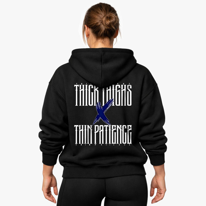 Thick Thighs & Thin Patience Oversized Hoodie