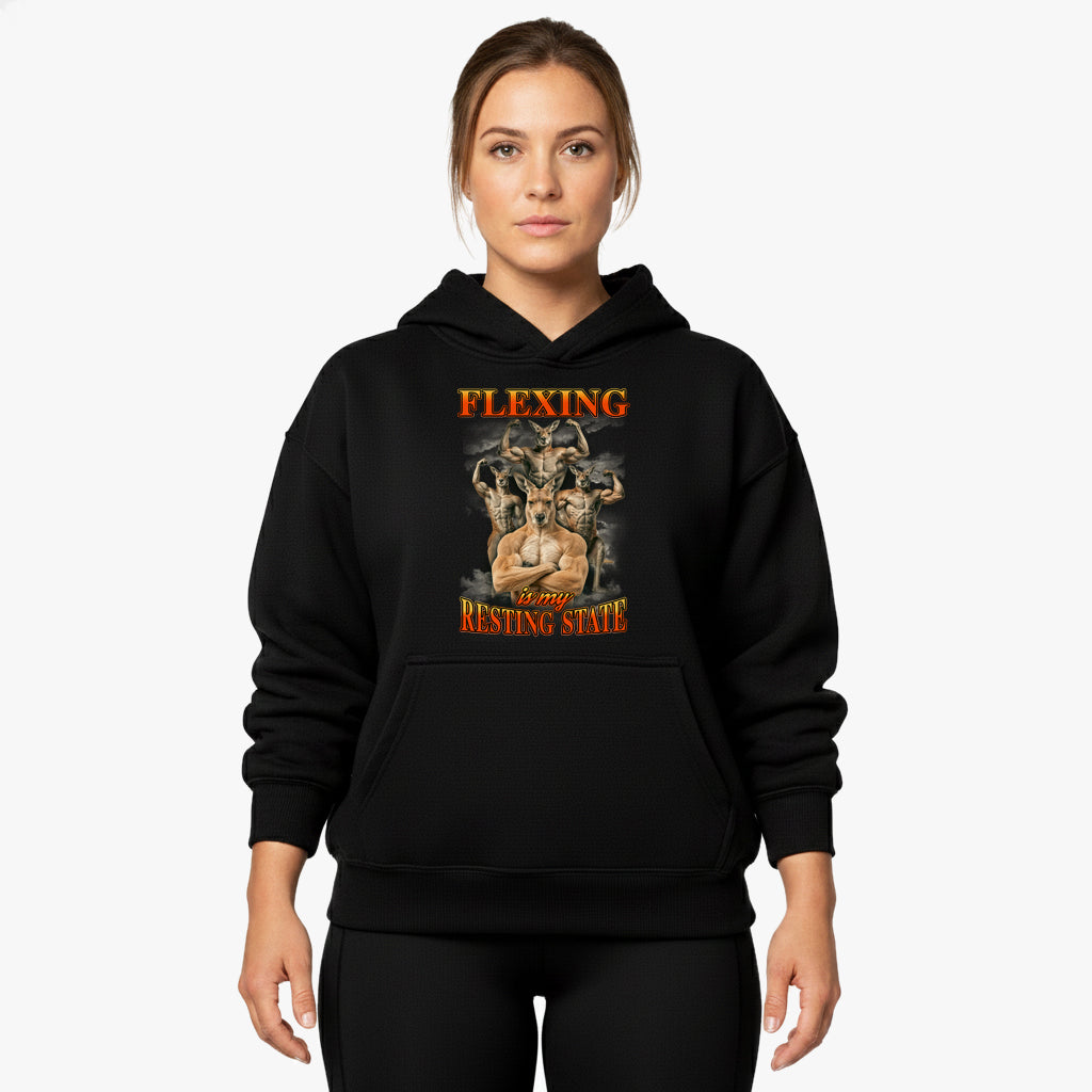 Flexing Is My Resting State Oversized Hoodie