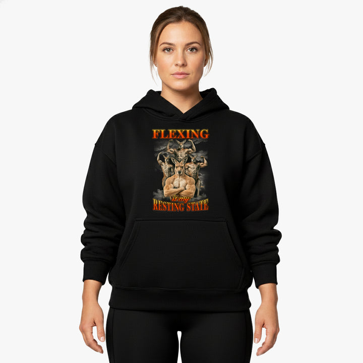 Flexing Is My Resting State Oversized Hoodie