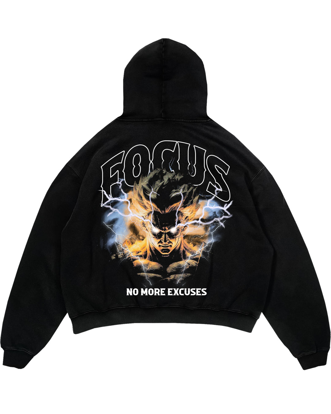 Focus Oversized (rugafdruk) hoodie